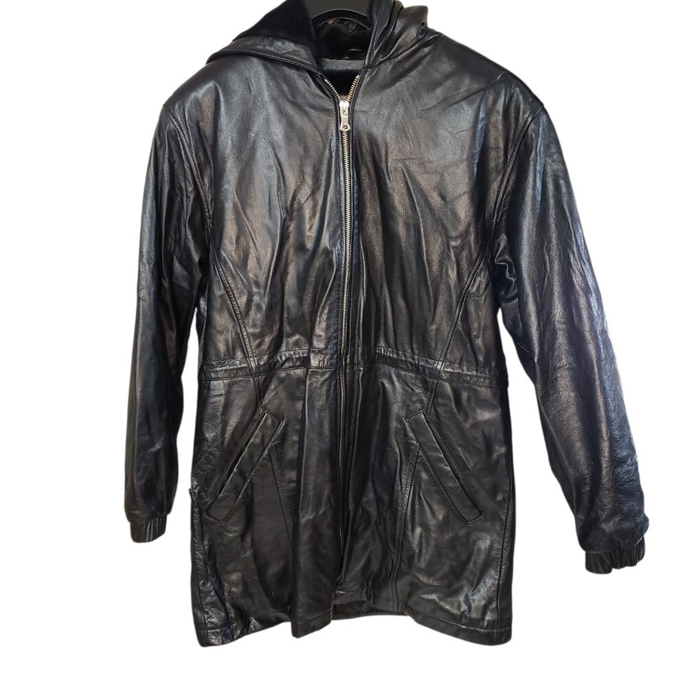 Wilsons Leather Women's Vintage Leather Coat Black Size M